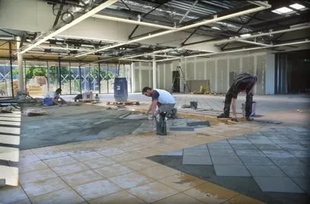 Workers flooring